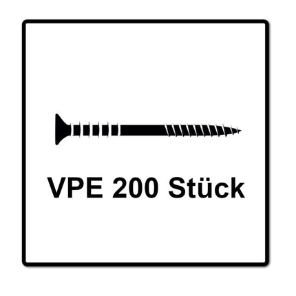 Vis de réglage SPAX 6,0 x 100 mm 200 pièces (2x 161010601005) filetage de réglage avec rainures de retenue tête plate T-STAR Plus 4Cut WIROX