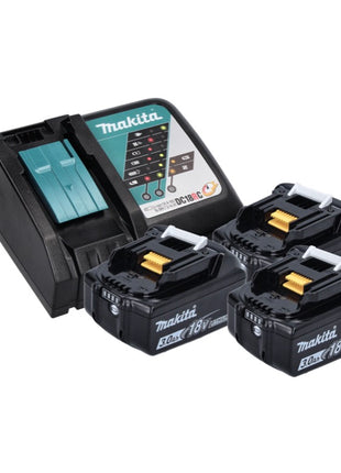 Kit combinato Makita DLX 2131 JX1 a batteria 18 V con DHP 482 62 Nm + DTD 152 165 Nm + 3x batteria ricaricabile 3,0 Ah + caricabatterie + Makpac