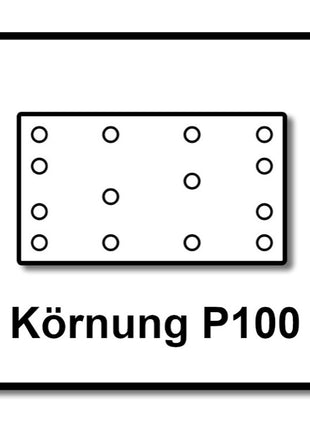 Festool STF 80x133 RU2/50 Nastri abrasivi Rubin 2 P100 80 x 133 mm 200 pezzi ( 4x 499049 ) per Rutscher RTS 400, RTSC 400, RS 400, RS 4, LS 130