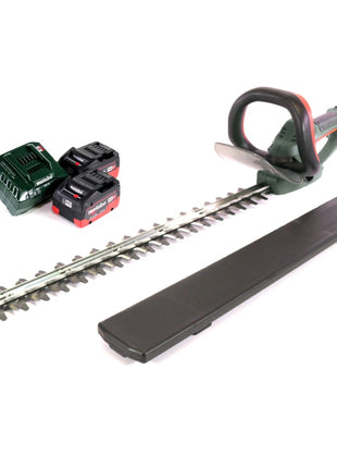 Metabo AHS 18-65 V tagliasiepi a batteria 18 V 63 cm + 2x batteria 5,5 Ah + caricatore