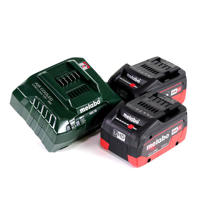 Metabo AHS 18-65 V Akku Heckenschere 18 V 63 cm + 2x Akku 5,5 Ah + Ladegerät