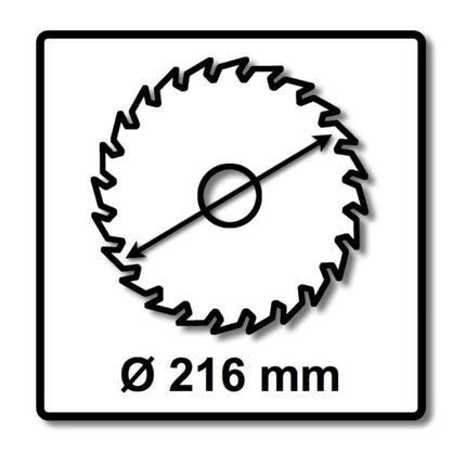Festool 3x HW 216 x 30 x 2,3 mm Jeu de lames de scie circulaire universelle W36 216 mm - 36 dents (3x 500124)