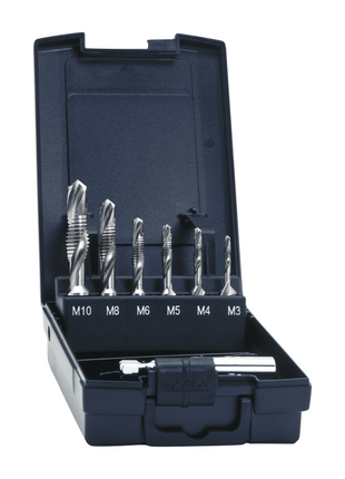 Exact SGE-Bit HSSG Kombigewindebohrer Set 7 tlg. M3 - M10 + Adapter ( 05910 ) 1/4" HSS metrisch ROTAPLUS+