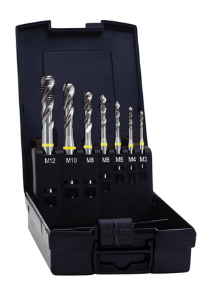 Juego de machos de máquina Exact HM7 7 piezas M3 - M12 (05117) HSS-E 35° RSP métrico