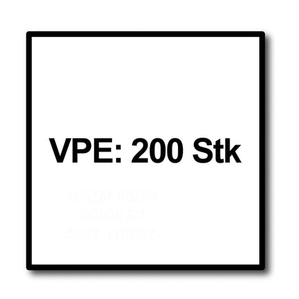 HECO MULTI MONTI plus Vis d'ancrage SS 7,5 x 100 mm 200 pièces (4x 49817) vis à béton à tête hexagonale avec rondelle pressée galvanisée bleue A2K