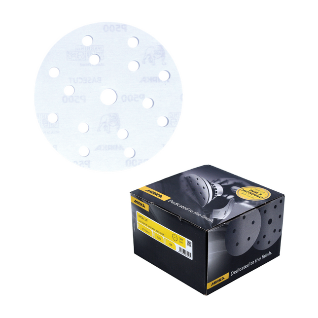 Mirka BASECUT Disco abrasivo Grip 150 mm P500 / 15 fori - 100 pz. ( 2261109951 )