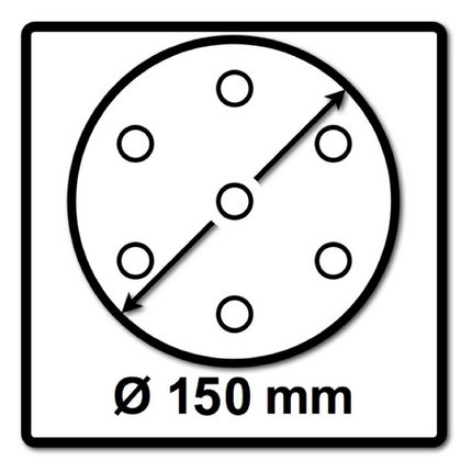 Mirka BASECUT Disco abrasivo Grip 150 mm P180 / 15 fori - 400 pz. ( 4x 2261109918 )