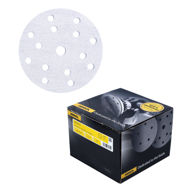 Mirka BASECUT Carta abrasiva Grip 150 mm / P120 / 15 fori ( 2x 2261109912 ) - 200 pz.