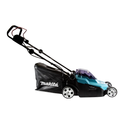 Rasaerba a batteria Makita DLM 382 PT2 36 V ( 2x 18 V ) 38 cm 40 l + 2x batteria 5,0 Ah + doppio caricatore + lama falciante