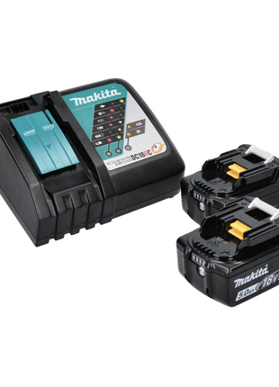 Makita DUB 186 RT cordless blower leaf blower 18 V + 2x rechargeable battery 5.0 Ah + charger