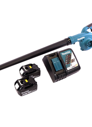 Makita DUB 186 RG Soffiatore a batteria Soffiatore per foglie 18 V + 2x batteria ricaricabile 6,0 Ah + caricabatterie