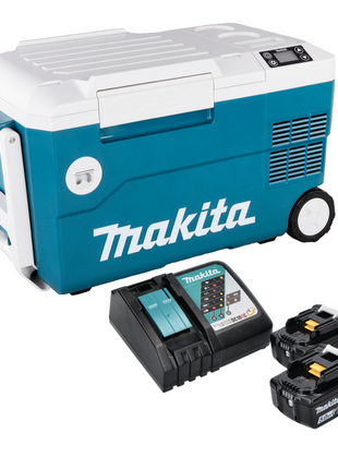 Makita DCW 180 RT Raffreddatore e scaldavivande a batteria 36 V 20 L + 2 batterie da 5,0 Ah + caricabatterie