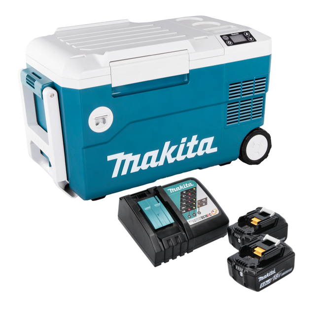 Makita DCW 180 RT Raffreddatore e scaldavivande a batteria 36 V 20 L + 2 batterie da 5,0 Ah + caricabatterie