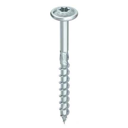 HECO TOPIX plus Profi Holzbauschraube 8,0 x 260 mm 200 Stück ( 4x 61353 ) Teilgewinde Holzschraube, Tellerkopf,  T-Drive, verzinkt blau, A3K