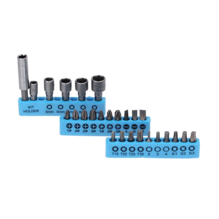 Makita DHP 485 RF1 Perceuse-visseuse à percussion sans fil 18 V 50 Nm Brushless + 1x Batterie 3,0 Ah + Chargeur + Jeu de 26 douilles à embouts