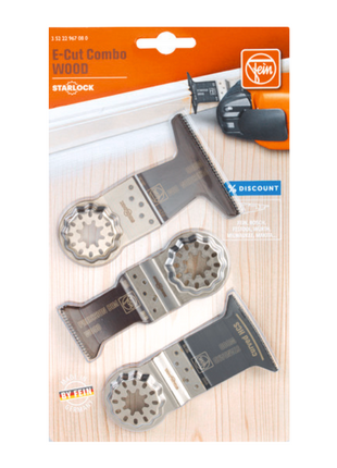 Fein E-Cut Combo Starlock Set di lame da taglio per legno - 3 pz. ( 35222967080 )