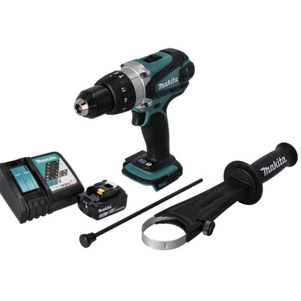 Trapano avvitatore a percussione a batteria Makita DHP 458 RT1 18 V 91 Nm + 1x batteria 5,0 Ah + caricabatterie