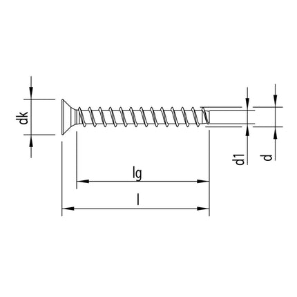HECO MULTI MONTI plus F Schraubanker 5,0 x 50 mm 400 Stück ( 2x 54266 ) Betonschraube, Senkkopf, T-Drive, verzinkt blau, A2K - Toolbrothers