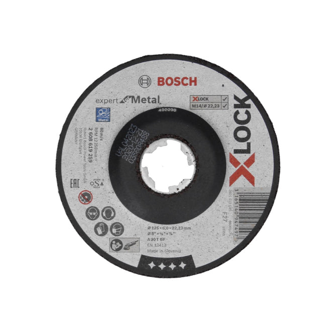 Bosch Expert for Metal Disque abrasif X-LOCK, 125 x 22,23 mm, 40 pcs. (40x 2608619259)