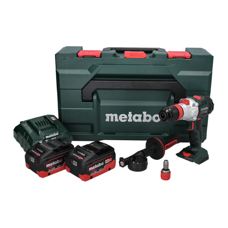 Metabo SB 18 LTX BL Q I Trapano a percussione a batteria 18 V 130 Nm brushless + 2x batteria 8,0 Ah + caricatore + metaBOX