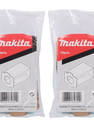 Makita Papierfilter 20 Stk. ( 2x 194565-3 ) für Staubsauger DCL 182 / 4076D / CL121D