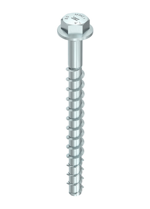 HECO MULTI MONTI plus Vis à béton SS 6,0 x 60 mm - 400 pièces (4x 48385), tête hexagonale, zinguée bleu, A2K