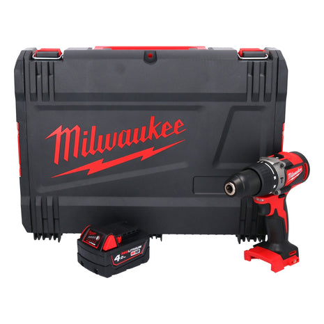 Milwaukee M18 BLPD2-401X akumulatorowa wiertarko-wkrętarka udarowa 18 V 82 Nm bezszczotkowa + 1x akumulator 4,0 Ah + skrzynka HD - bez ładowarki