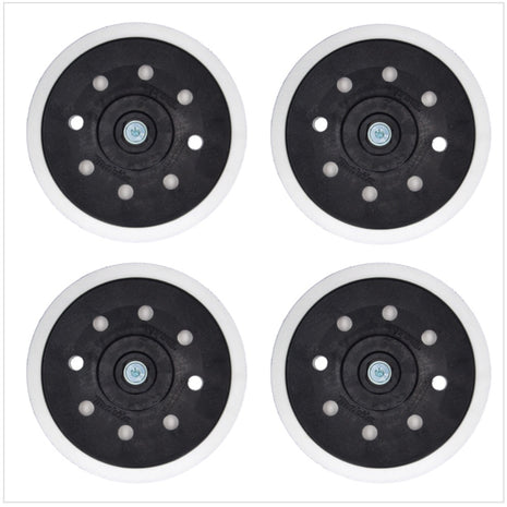 4x Makita soft sanding disc for random orbital sander / grinder 150 mm M8 ( 196684-1 )