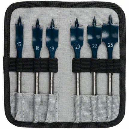 Bosch Zubehör Self Cut Flachfräsbohrerset 1/4" Sechskant, 6-teilig 13- 25mm in Tasche ( 2608595425 ) - Toolbrothers