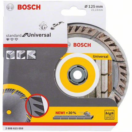 Bosch Standard per disco diamantato universale 125 x 22,23 mm ( 2608615059 ) per calcestruzzo, acciaio-calcestruzzo, mattoni, calce e arenaria