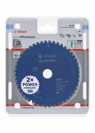 Bosch Professional Expert for Aluminium Kreissägeblatt 150 x 20 x 1,8 mm 48 Zähne ( 2608644537 ) - Toolbrothers