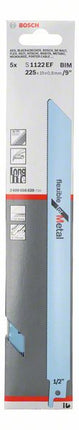 Bosch S 1122 EF Lame de scie sabre Flexible for Metal 18 tpi 225x19x0,9mm - longue durée de vie, 5 pcs. (2608656020)