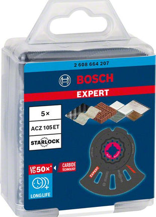 Bosch EXPERT Multi Material ACZ 105 ET Segmentsägeblatt Starlock 105 mm 5 Stk. ( 2608664207 ) Carbide