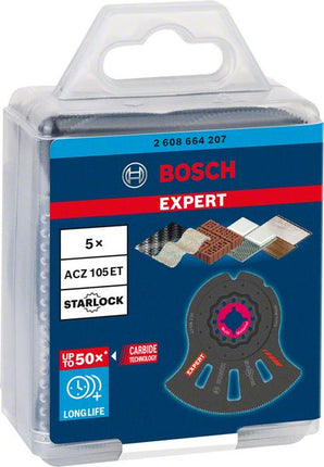 Bosch EXPERT Multi Material ACZ 105 ET Lama a segmenti Starlock 105 mm - 5 pz. ( 2608664207 ) Carburo