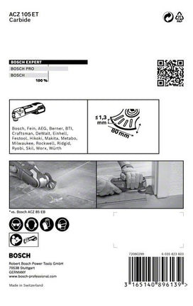 Bosch EXPERT Multi Material ACZ 105 ET Lame de scie segment Starlock 105 mm - 1 pièce (2608664208) Carbure