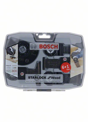 Bosch Starlock Set d'accessoires spécial bois pour outil multifonction, 7 pcs. + Coffret (2608664623)