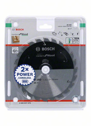 Bosch Kreissägeblatt Standard for Wood 160 x 1,5 x 20 / 15,875 mm 24 Zähne ( 2608837676 ) - Toolbrothers