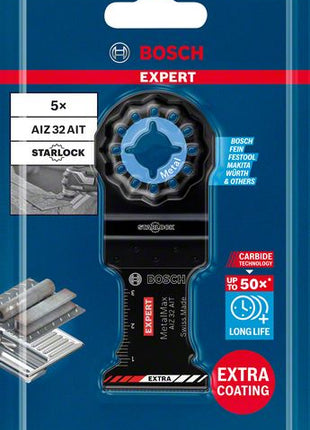 Brzeszczot do cięcia wgłębnego Bosch EXPERT AIZ 32 AIT Starlock 32 x 40 mm 5 szt. ( 2608900015 ) do metalu Carbide MetalMax - następca 2608662033