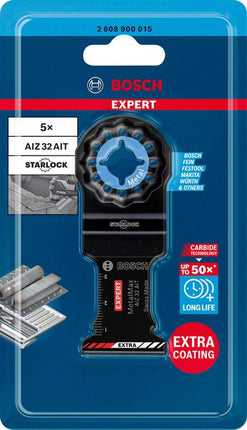 Bosch EXPERT AIZ 32 AIT Lames de scie plongeante en métal Starlock 32 x 40 mm - 5 pièces