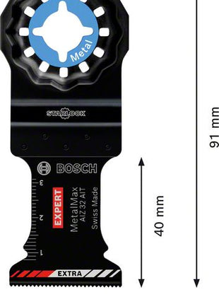 Brzeszczot do cięcia wgłębnego Bosch EXPERT AIZ 32 AIT Starlock 32 x 40 mm 10 szt. ( 2608900016 ) do metalu Carbide MetalMax - następca 2608664473