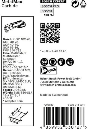 Bosch EXPERT PAIZ 32 AIT Tauchsägeblatt Starlock Plus 32 x 50 mm 10 Stk. ( 2608900020 ) für Metall Carbide MetalMax - Nachfolger von 2608664495