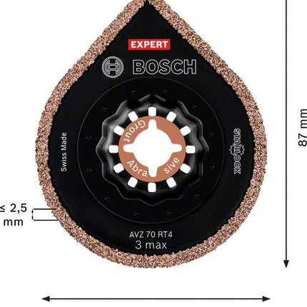Bosch EXPERT 3 Max AVZ 70 RT4 Piastra di rimozione malta Starlock 87 x 70 mm - 1 pz. ( 2608900041 )