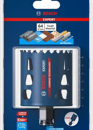 Bosch EXPERT Tough Material Lochsäge 64 x 60 mm Carbide ( 2608900430 ) Universal - Nachfolger von 2608594174 - Toolbrothers