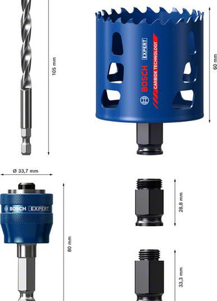 Bosch EXPERT Tough Material Lochsägen Starter Set 68 x 60 mm Carbide ( 2608900450 ) Universal - Nachfolger von 2608594267 - Toolbrothers