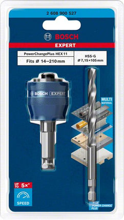 Bosch EXPERT Adaptateur Power Change Plus Hex 11 Foret HSS-G 7.15 x 105 mm (2608900527) Carbure