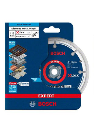 Bosch EXPERT Diamond Metal Wheel X-LOCK Trennscheibe 115 x 22,23 mm 1 Stk. ( 2608900532 ) Diamond Technology - Toolbrothers