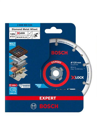 Bosch X-LOCK Diamant Metallscheiben Trennscheibe 125 x 22,23 mm ( 2608900533 ) Expert 1 Stk. für X-LOCK Winkelschleifer - Toolbrothers
