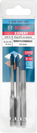 Bosch EXPERT HardCeramic HEX-9 jeu de forets 5,0 - 8,0 x 90 mm - 3 pièces (2608900595) Technologie carbure
