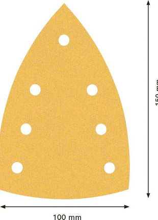 Bosch EXPERT C470 Sandpaper , 100x150mm, 7 holes, G120, for Multi sanders, 10 pcs. (2608901117)