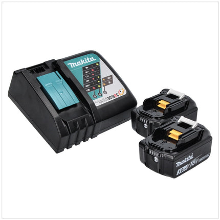 Makita DML 810 RF Lampada LED a batteria 18 / 36 V (2 x 18 V) 5500 lm IP54 + 2 batterie 3,0 Ah + caricabatteria